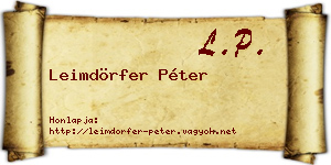Leimdörfer Péter névjegykártya
